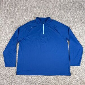 Rhone Pullover Mens XXL Blue Quarter Zip Long‎ Sleeve Performance Athletic Top